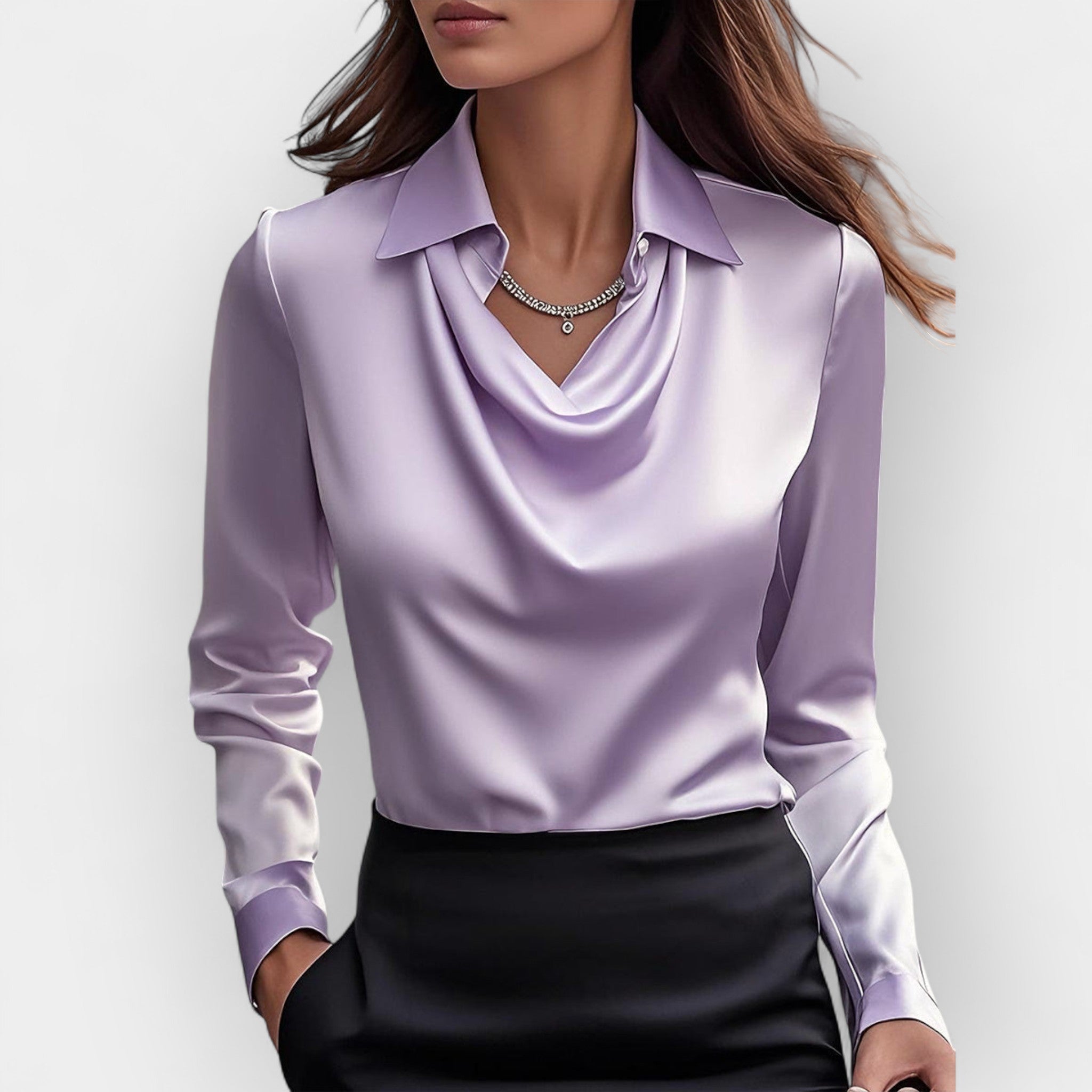Blouses pour femmes | Chemisier pour femmes | Col en cascade & allure soignée