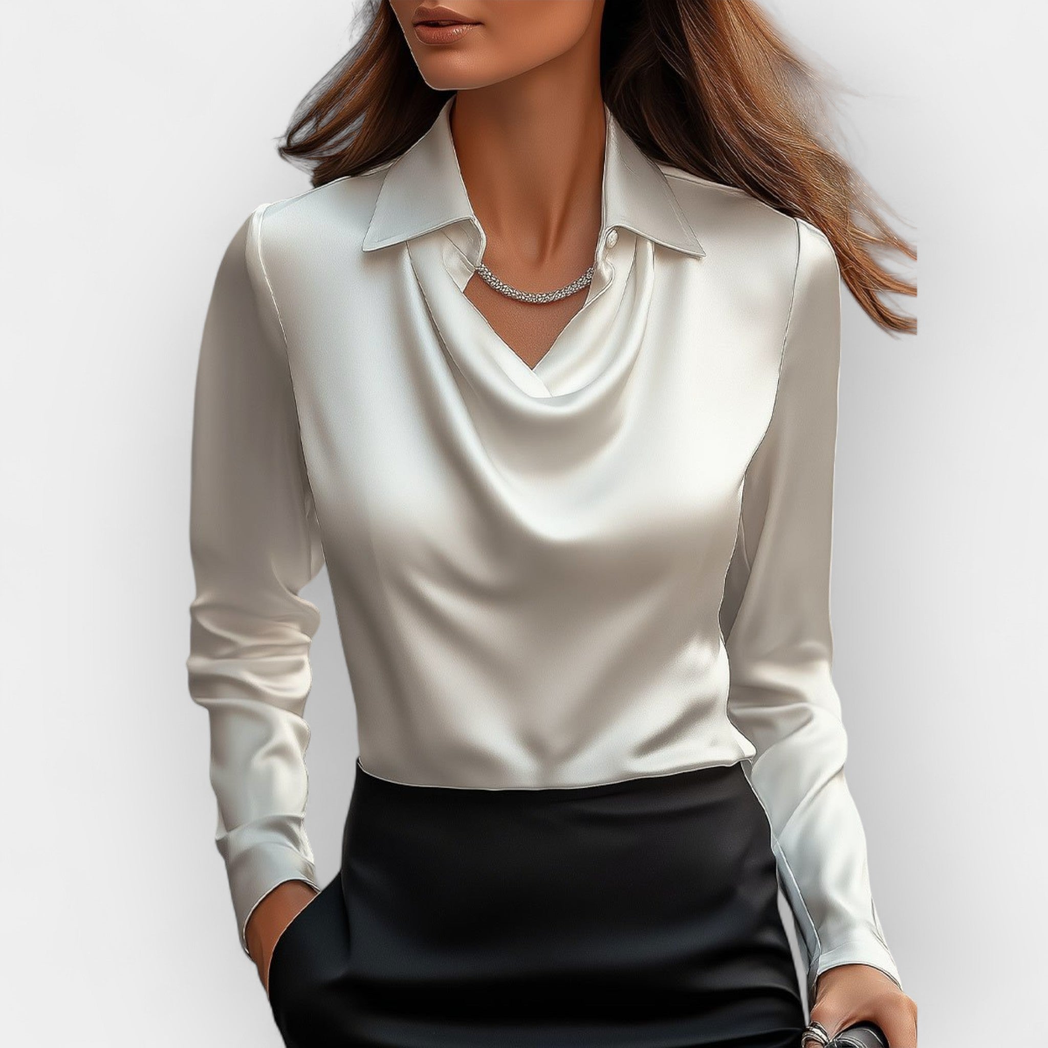 Blouses pour femmes | Chemisier pour femmes | Col en cascade & allure soignée