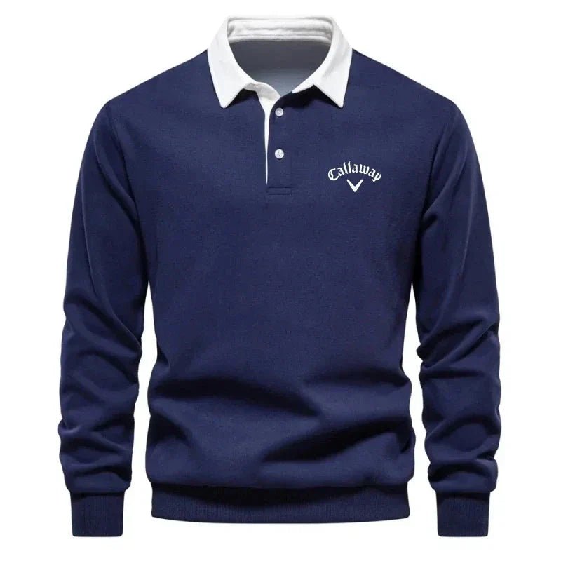 Sebastian | Polo pull élégant pour hommes avec col contrasté