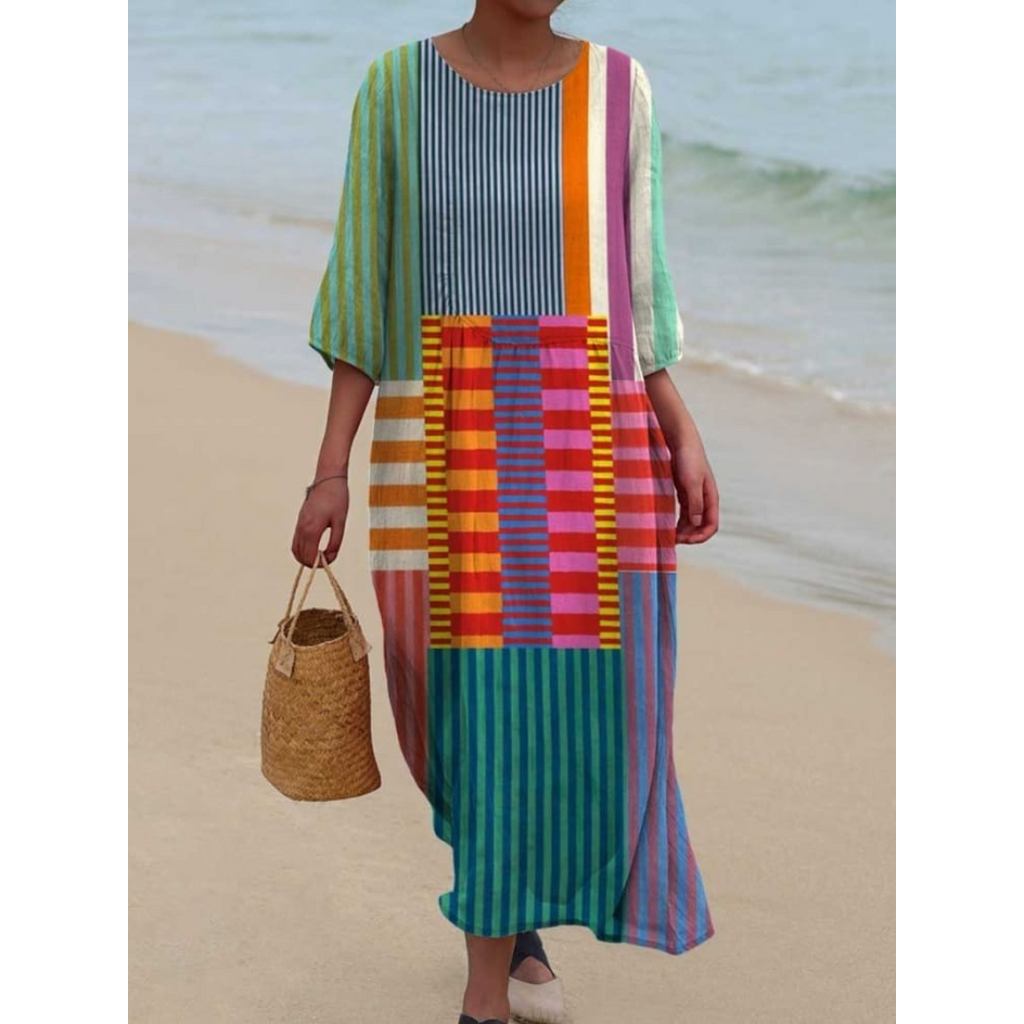 Katrin™ - Robe géométrique vintage pour femmes