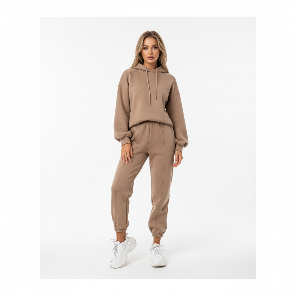 Ensemble Sweat à Capuche pour Femme avec Cordon et Pantalons de Jogging