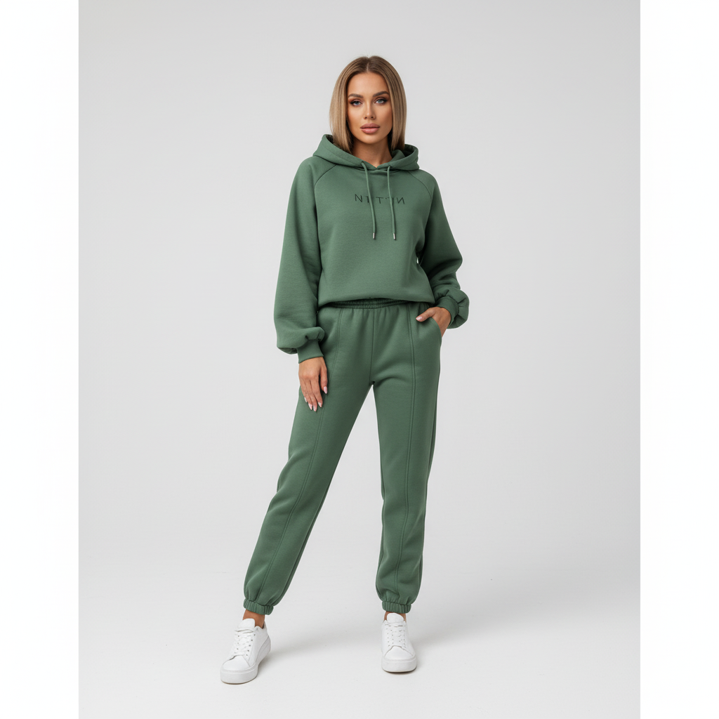 Ensemble Sweat à Capuche pour Femme avec Cordon et Pantalons de Jogging