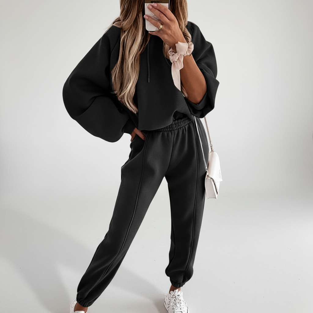 Ensemble Sweat à Capuche pour Femme avec Cordon et Pantalons de Jogging