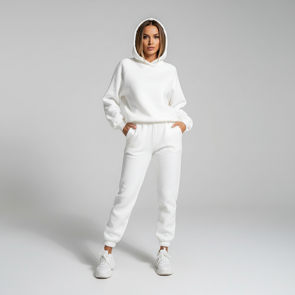 Ensemble Sweat à Capuche pour Femme avec Cordon et Pantalons de Jogging