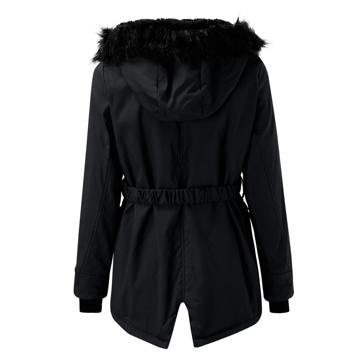 Parka pour femmes avec capuche, boutons et poches