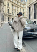 Manteau en fourrure duveteuse