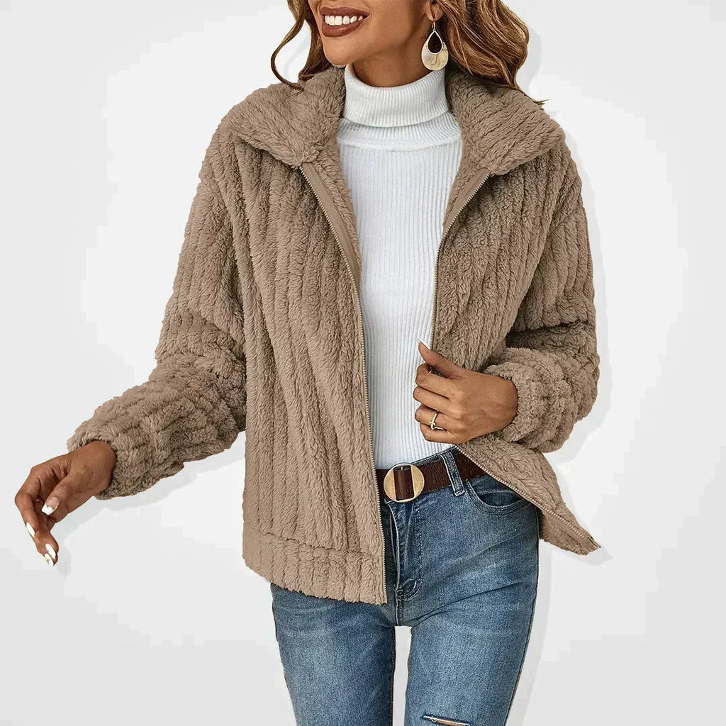 Sophia | Veste en peluche douillette et élégante