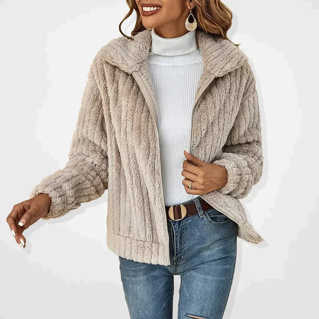 Sophia | Veste en peluche douillette et élégante