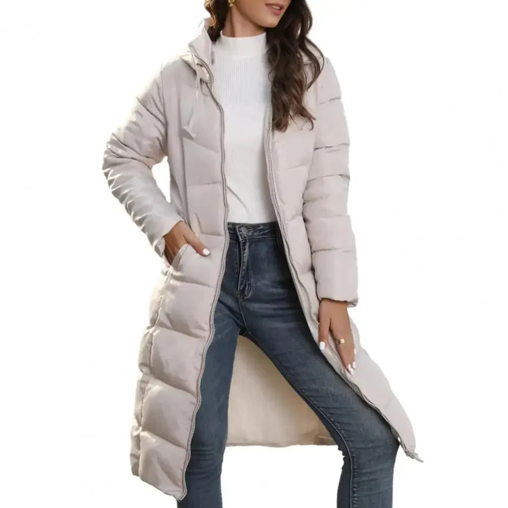 Yvonne - Manteau d'Hiver Long Élégant et Matelassé