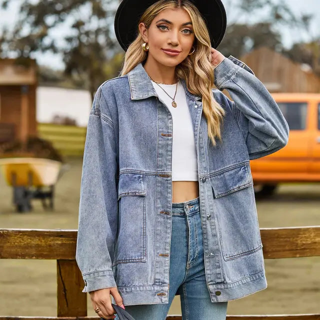 Elara – Veste en Denim Classique pour Femmes