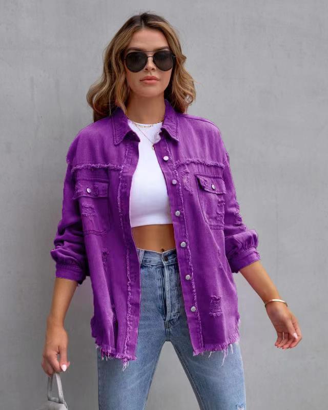 Veste en Jean Tendance avec Franges pour un Look Expressif