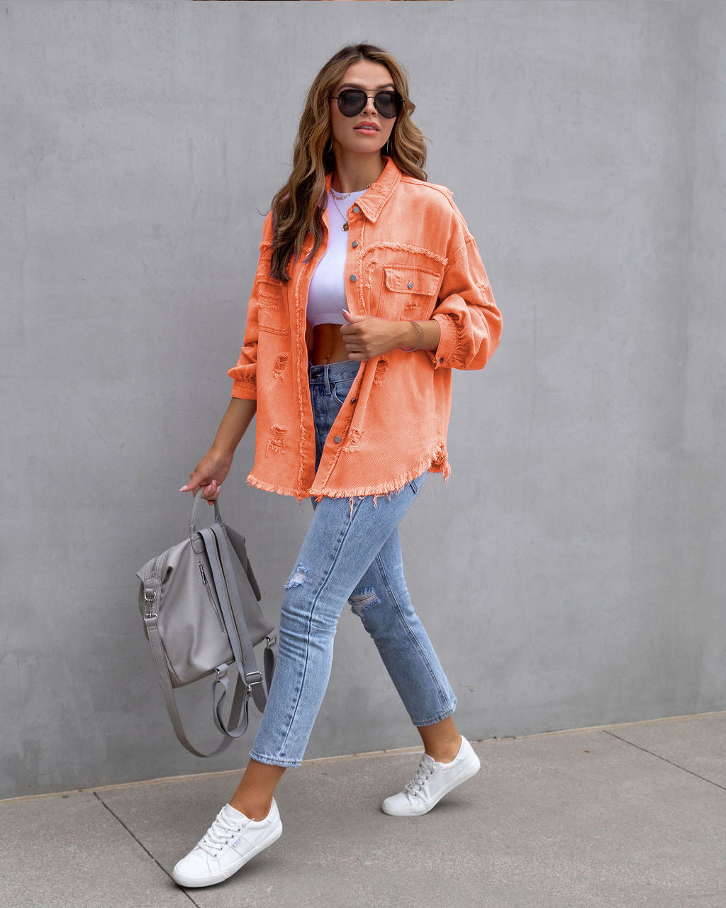 Veste en Jean Tendance avec Franges pour un Look Expressif
