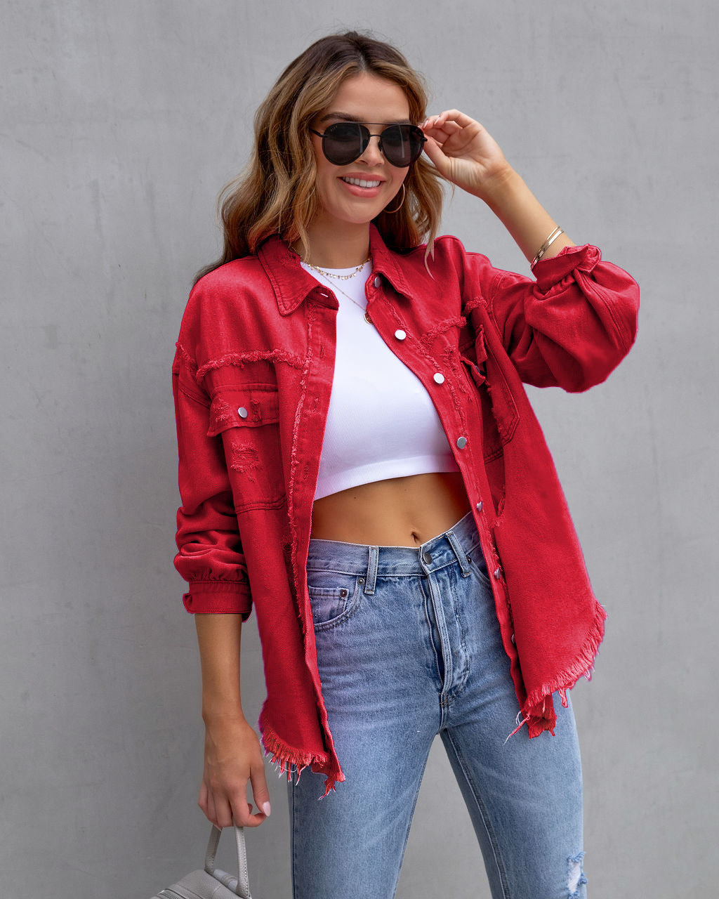 Veste en Jean Tendance avec Franges pour un Look Expressif