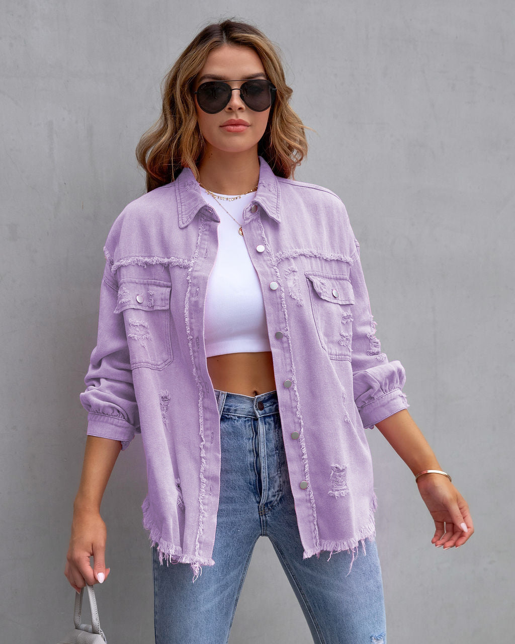 Veste en Jean Tendance avec Franges pour un Look Expressif