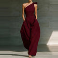 Jumpsuit Femme | Festif Une Épaule avec Nœud & Pantalon Large