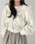 Sweat à capuche Femme | Court & Zip double sens
