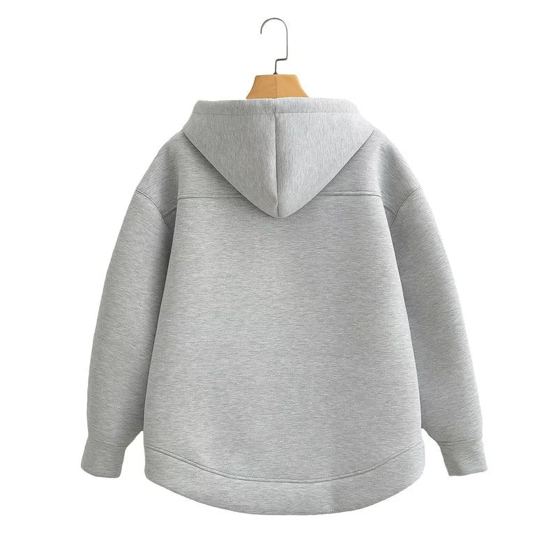 Sweat à capuche femme | Coupe oversize & fermeture éclair