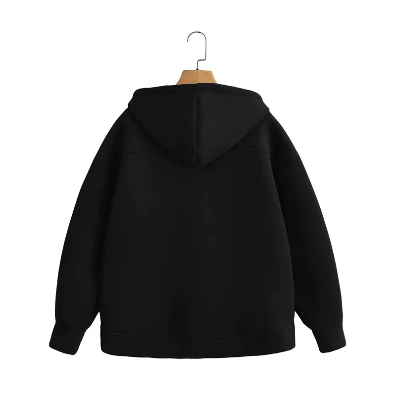 Sweat à capuche femme | Coupe oversize & fermeture éclair