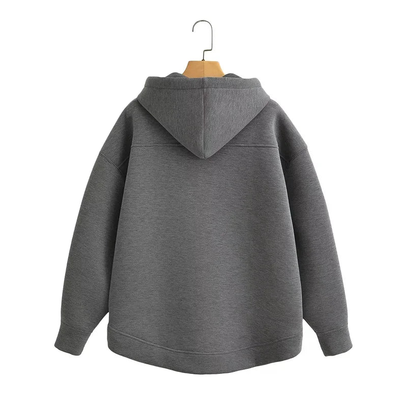 Sweat à capuche femme | Coupe oversize & fermeture éclair