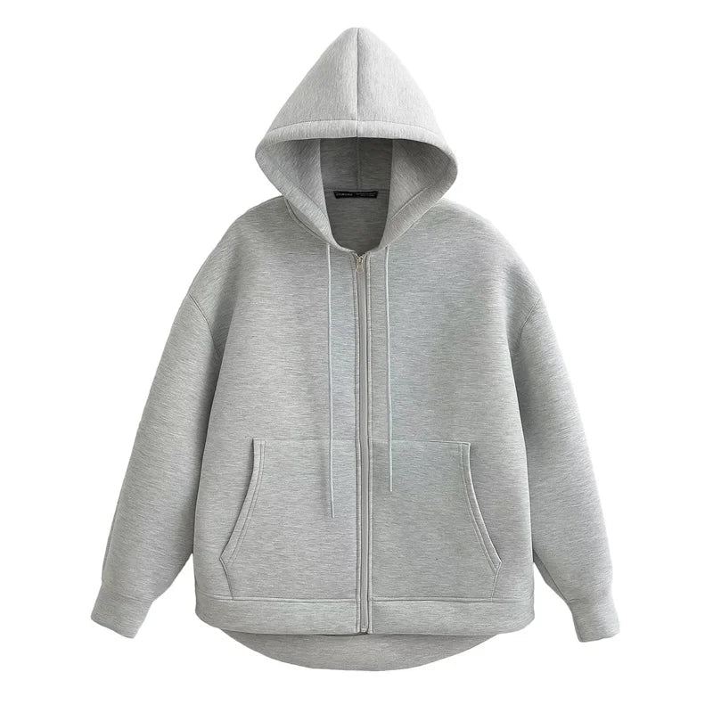 Sweat à capuche femme | Coupe oversize & fermeture éclair