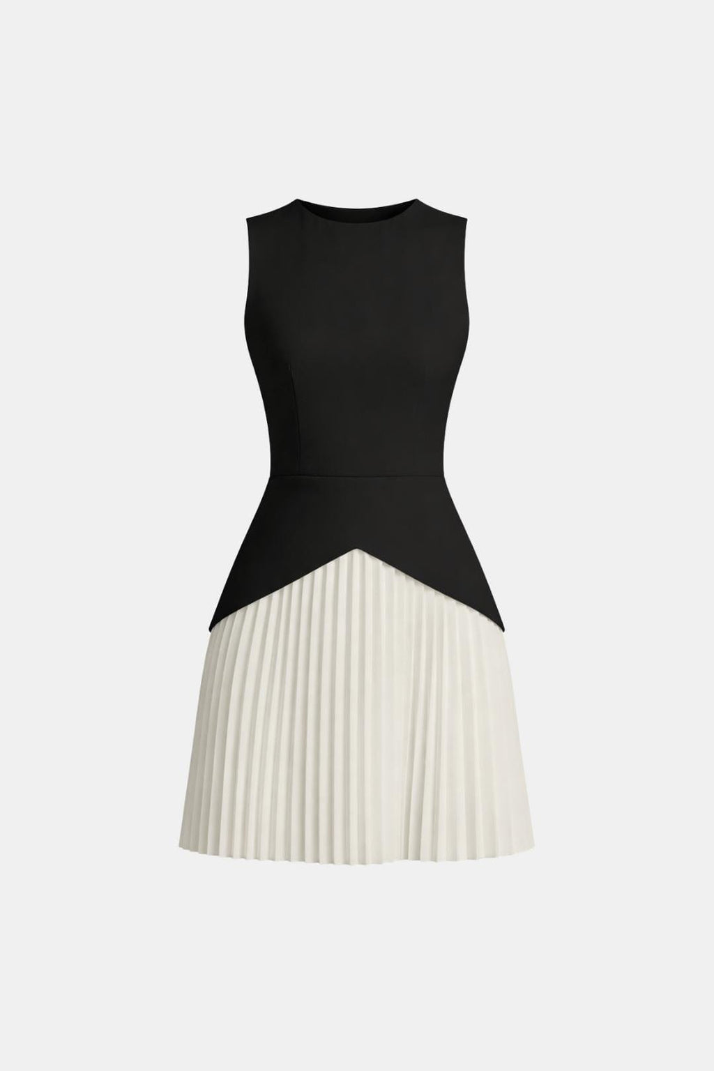 Robe Mini Avec Coupe Sans Manches Et Jupe Plissée Pour Femme | Idéal Pour Événements Et Quotidien