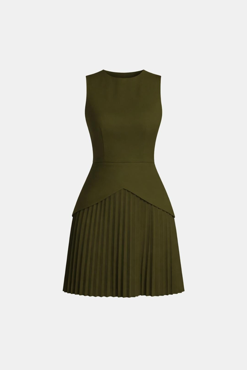 Robe Mini Avec Coupe Sans Manches Et Jupe Plissée Pour Femme | Idéal Pour Événements Et Quotidien