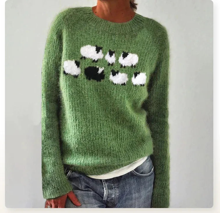 Martine - Pull Vintage Tricoté Élégant