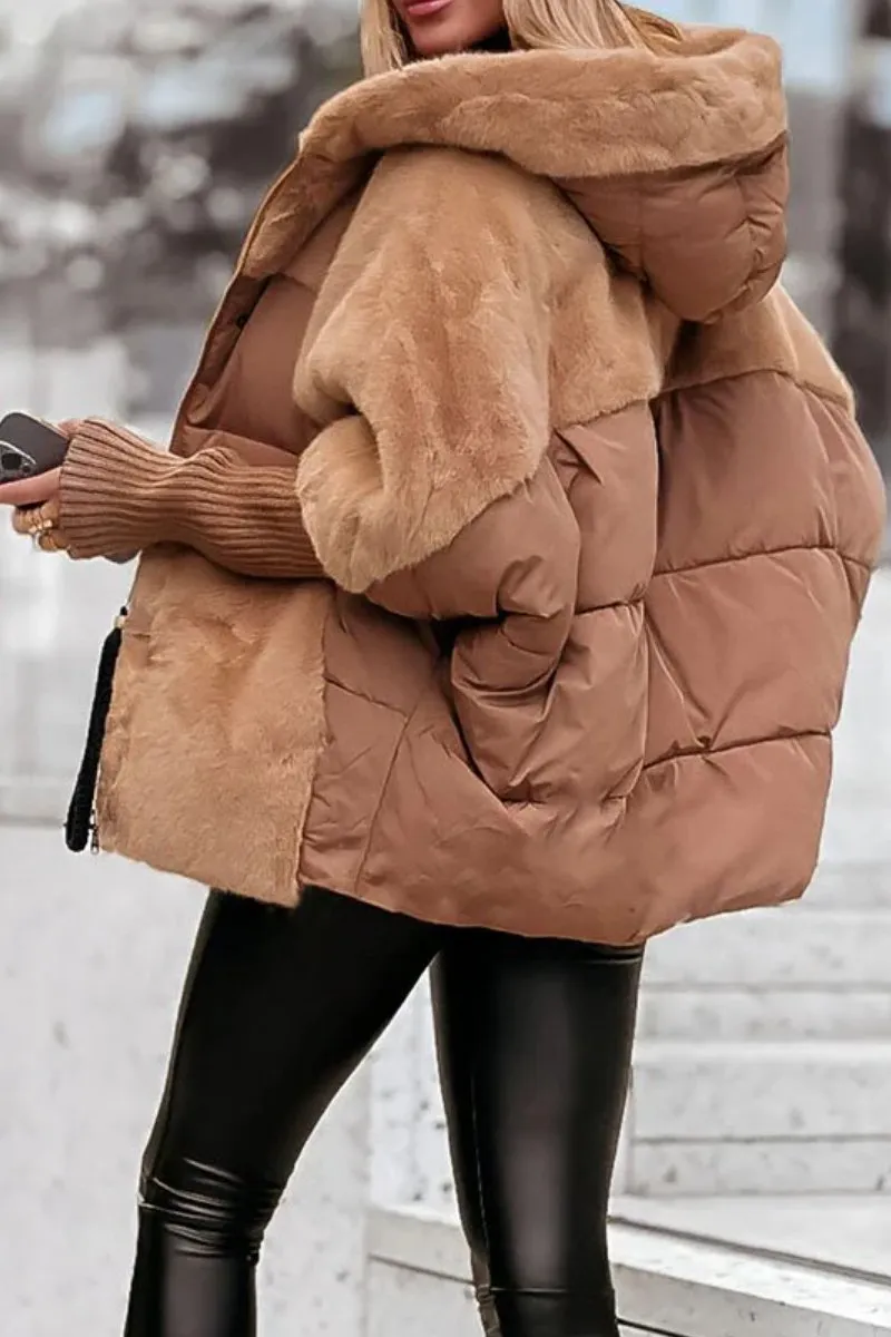 Veste Femme à Capuche de Type Bomber | Coupe Tendance et Confortable