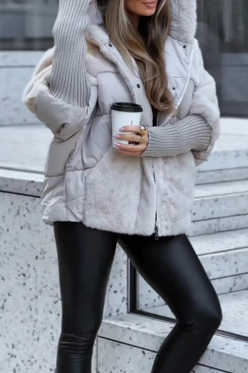Veste Femme à Capuche de Type Bomber | Coupe Tendance et Confortable