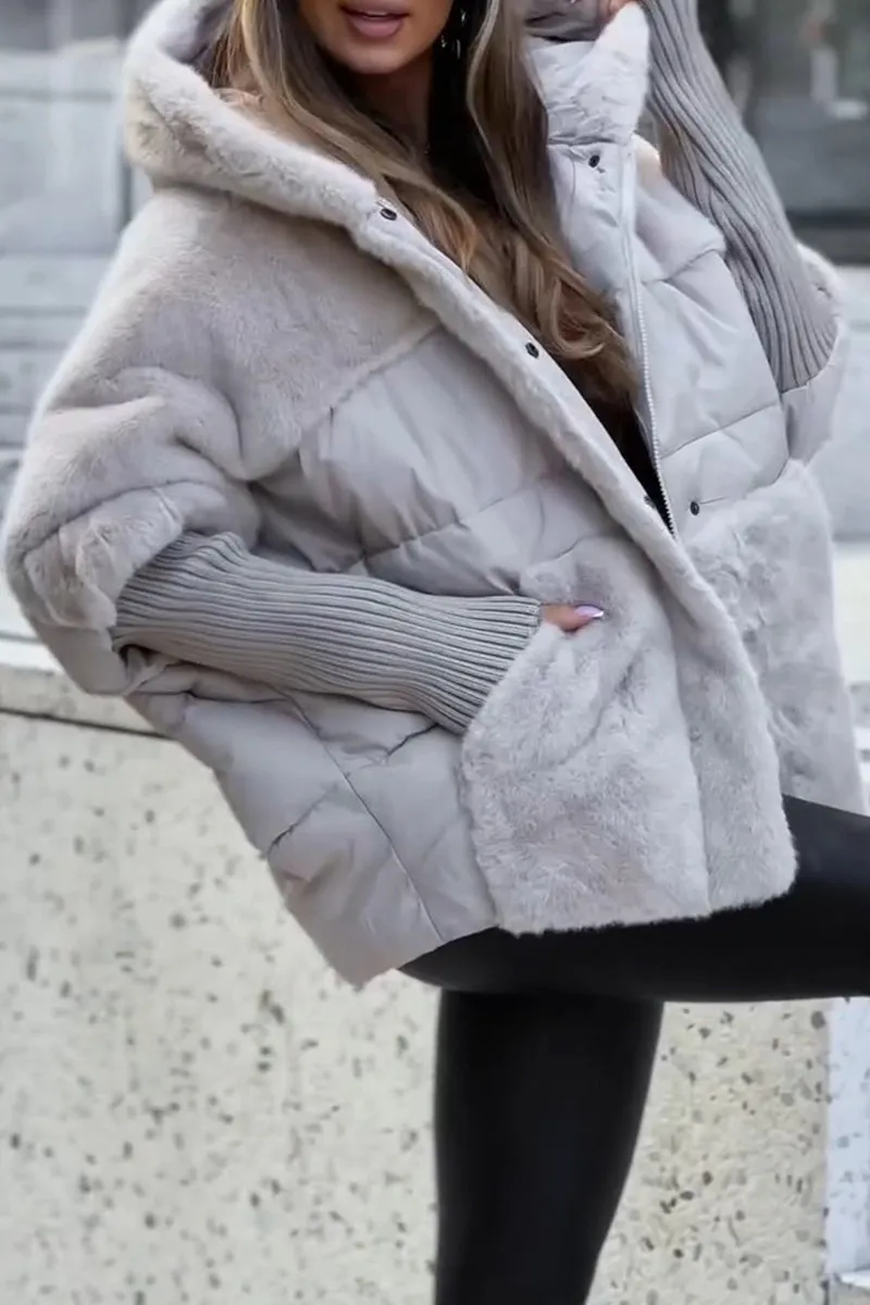 Veste Femme à Capuche de Type Bomber | Coupe Tendance et Confortable