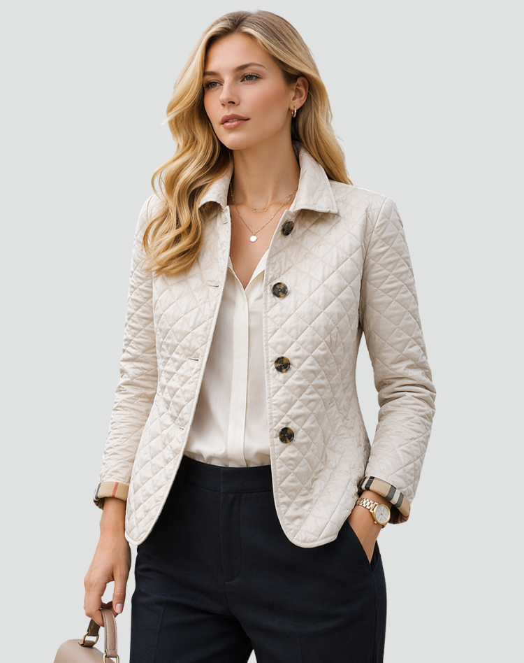 Veste Matelassée Élégante pour Femme avec Coupe Cintrée et Boutons