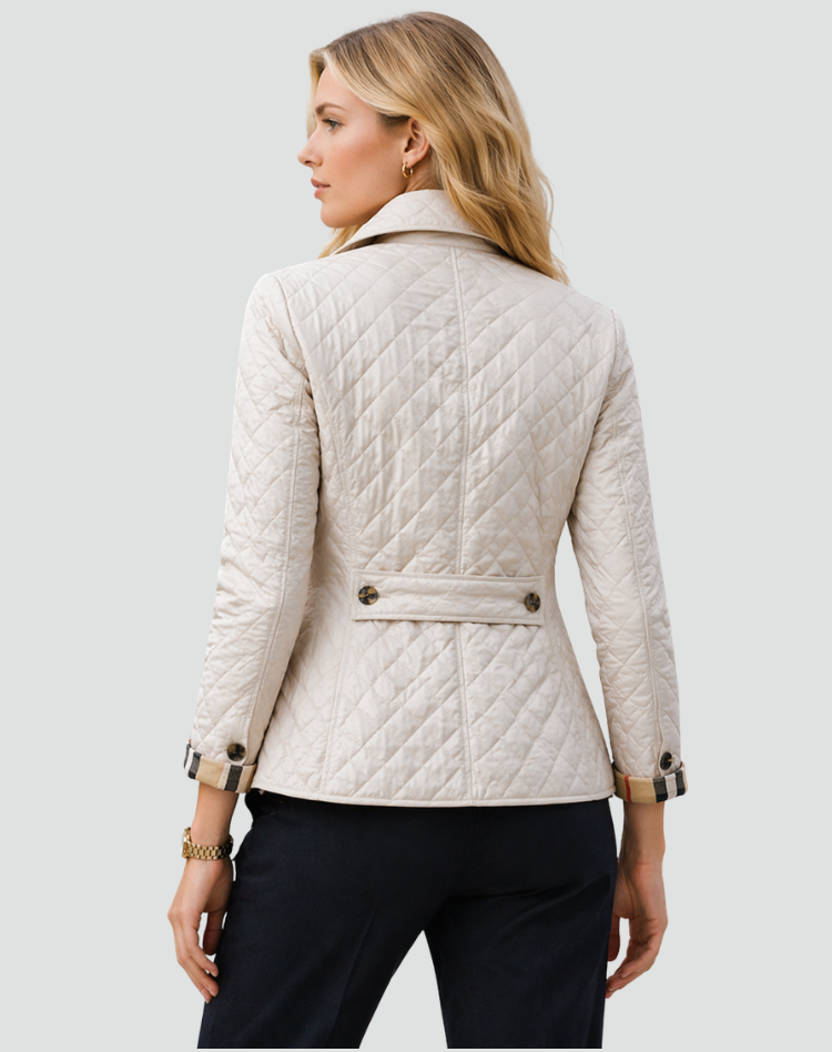 Veste Matelassée Élégante pour Femme avec Coupe Cintrée et Boutons