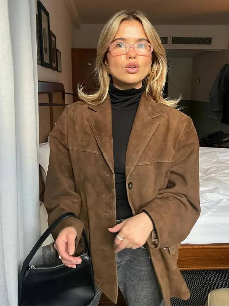 Veste oversize pour femme avec des épaules profilées