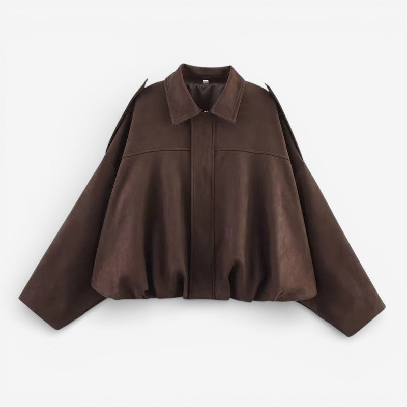Veste courte élégante pour femme avec coupe ample et boutons