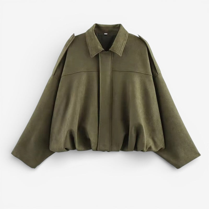 Veste courte élégante pour femme avec coupe ample et boutons