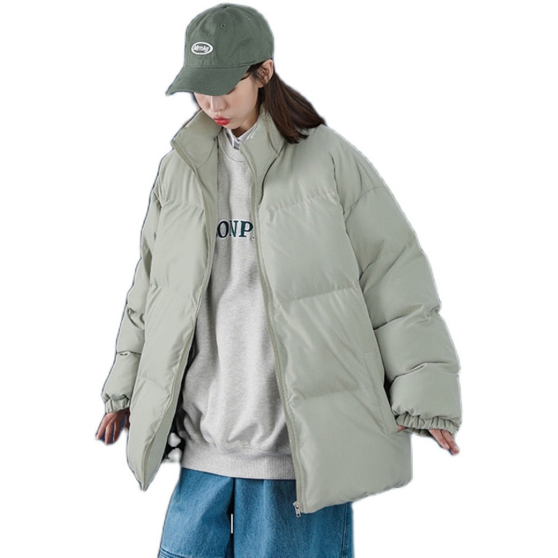 Veste d'hiver stylée pour femme avec col haut