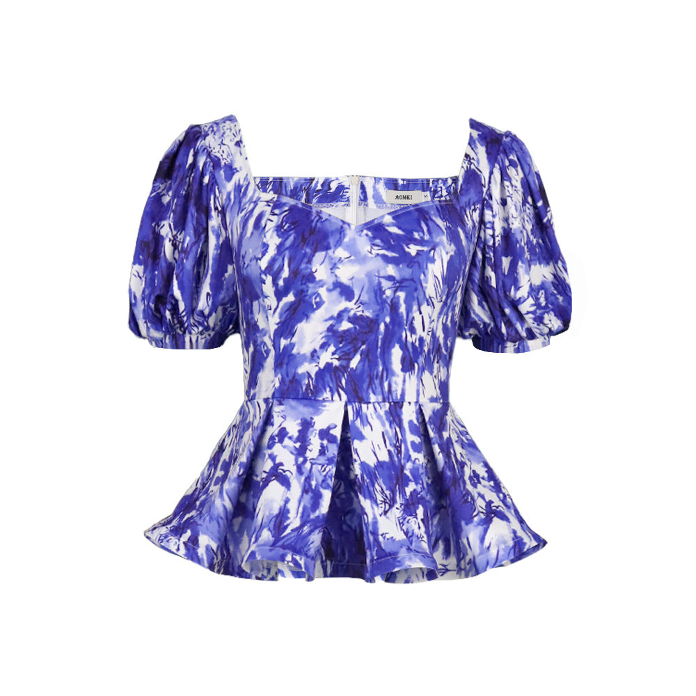 Femme Haut tendance avec des manches bouffantes volumineuses Mirla