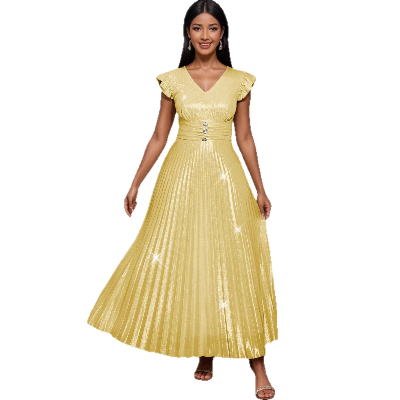 Robe Maxi Fluide à Volants Mirla pour Femmes