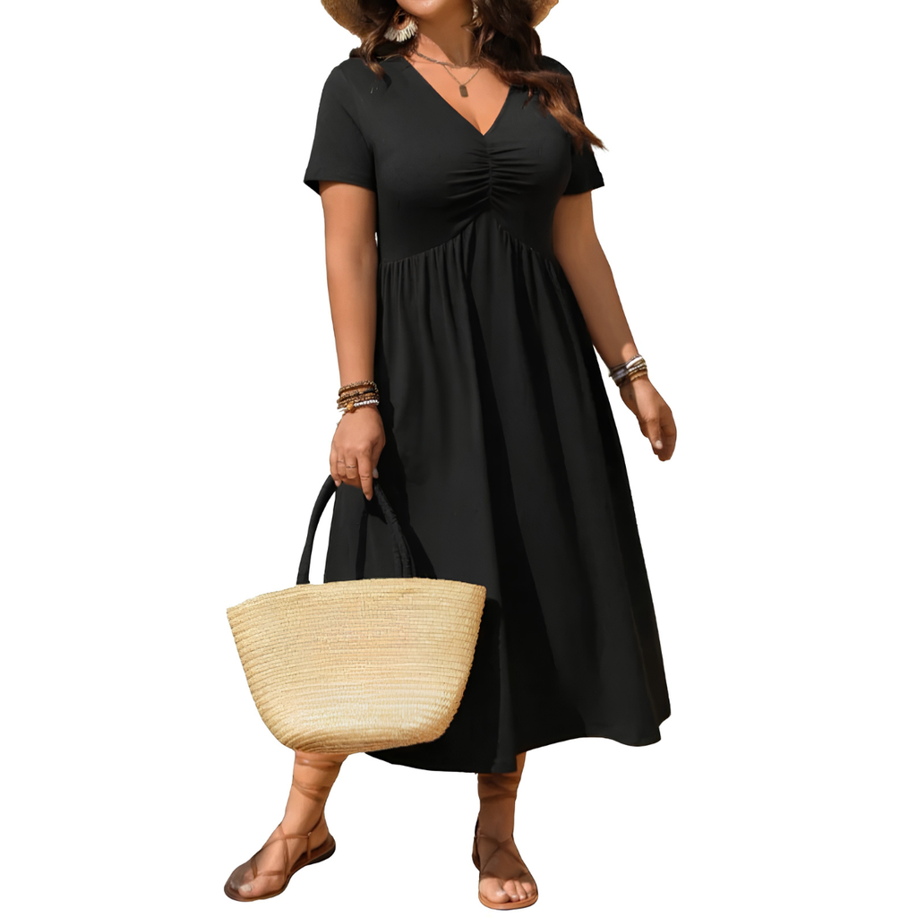 Mirrela | Robe midi légère avec taille empire féminine