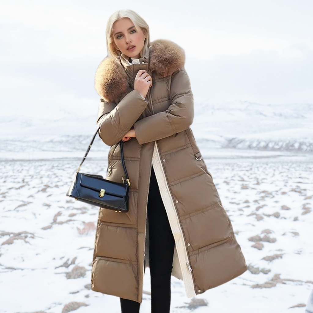 Lucia | Designer Vinter Parka Avec Capuche en Fourrure Synthétique