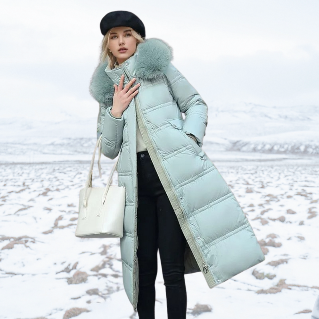 Lucia | Designer Vinter Parka Avec Capuche en Fourrure Synthétique