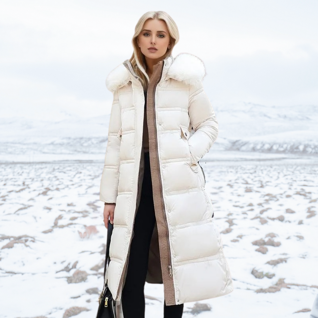Lucia | Designer Vinter Parka Avec Capuche en Fourrure Synthétique