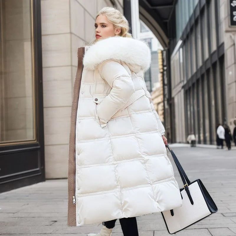 Lucia | Designer Vinter Parka Avec Capuche en Fourrure Synthétique