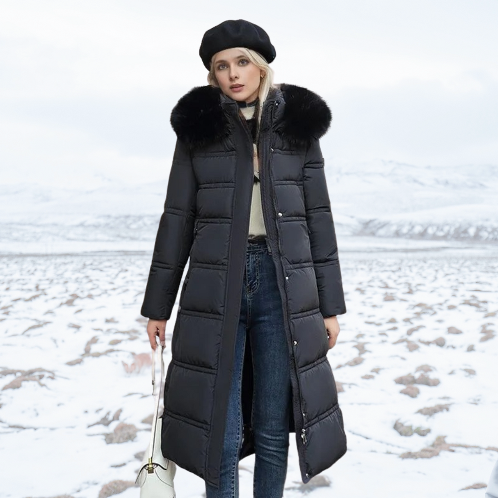 Lucia | Designer Vinter Parka Avec Capuche en Fourrure Synthétique