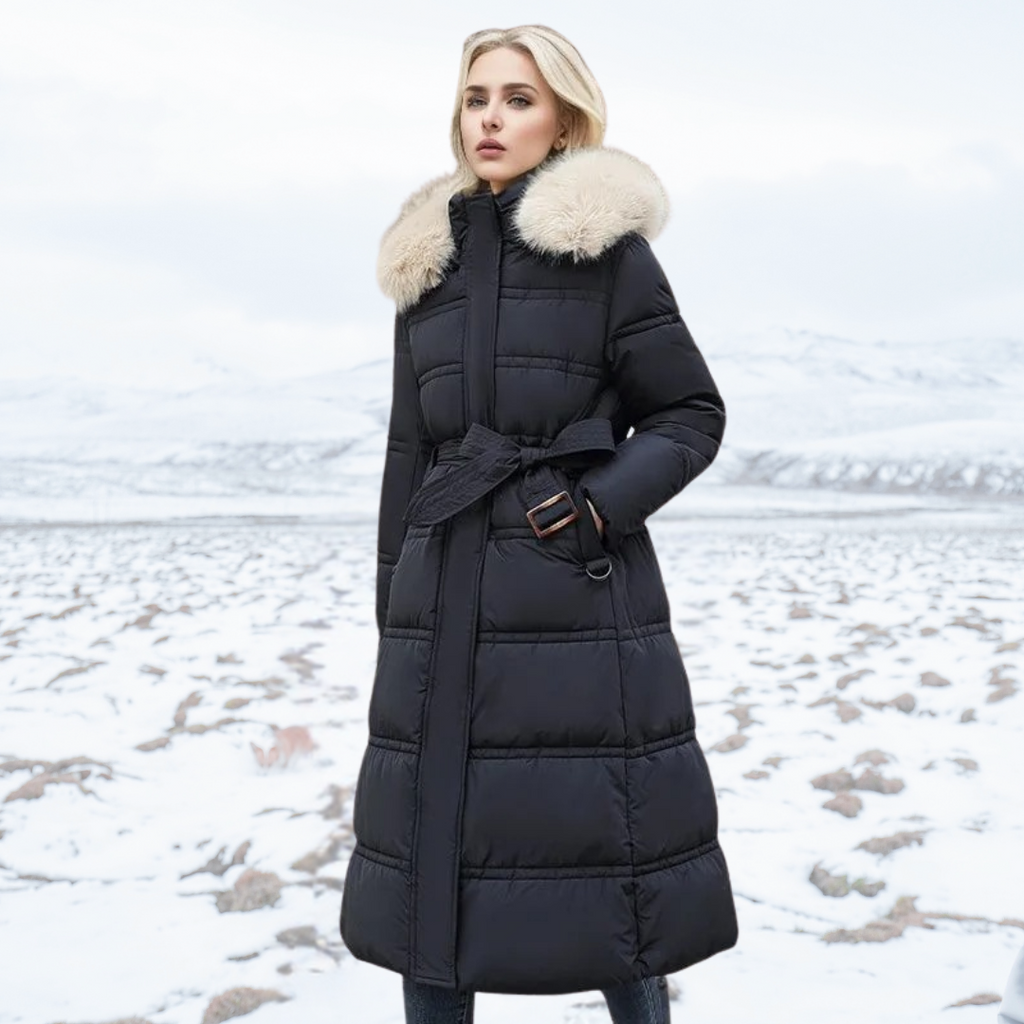 Lucia | Designer Vinter Parka Avec Capuche en Fourrure Synthétique