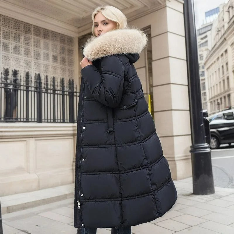 Lucia | Designer Vinter Parka Avec Capuche en Fourrure Synthétique