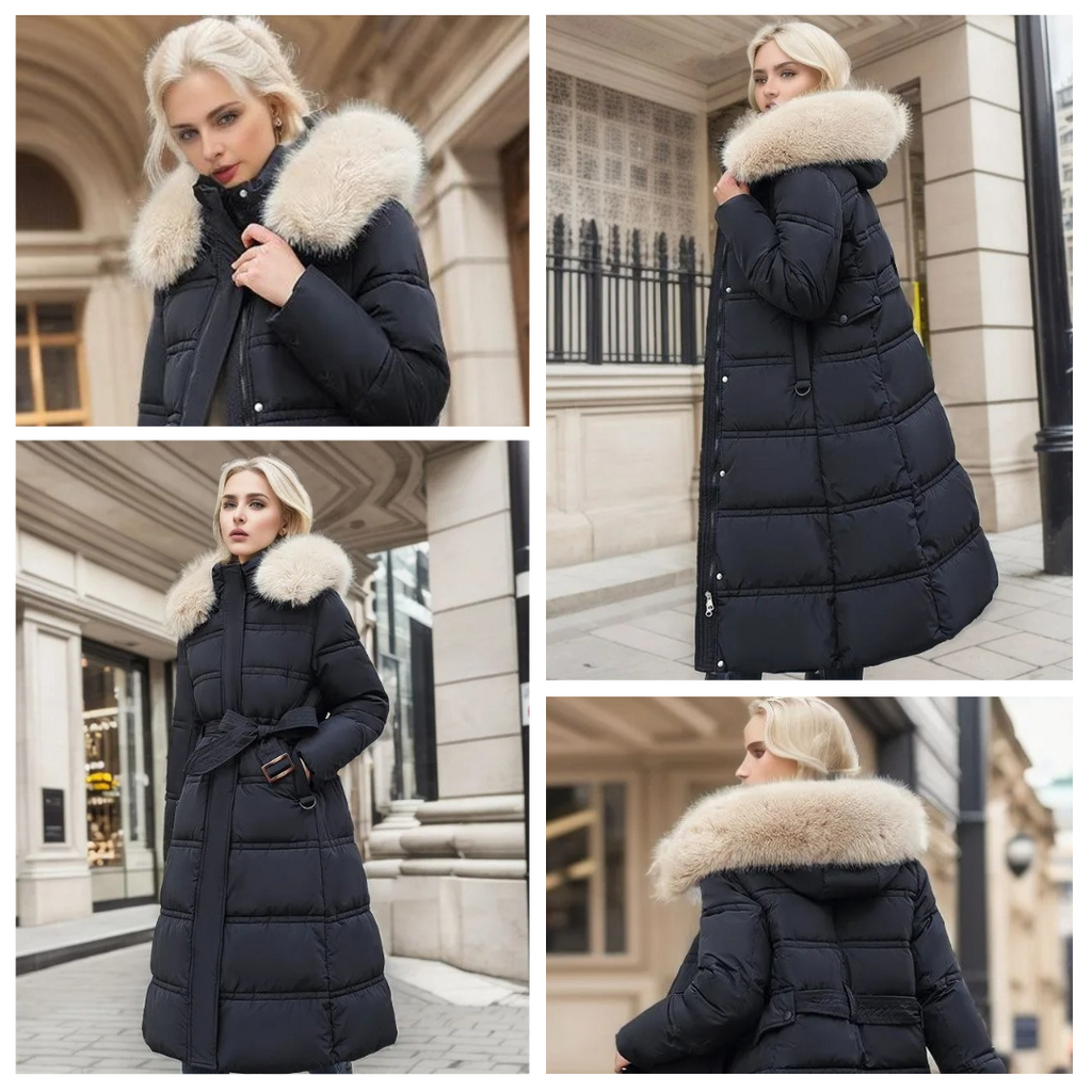 Lucia | Designer Vinter Parka Avec Capuche en Fourrure Synthétique