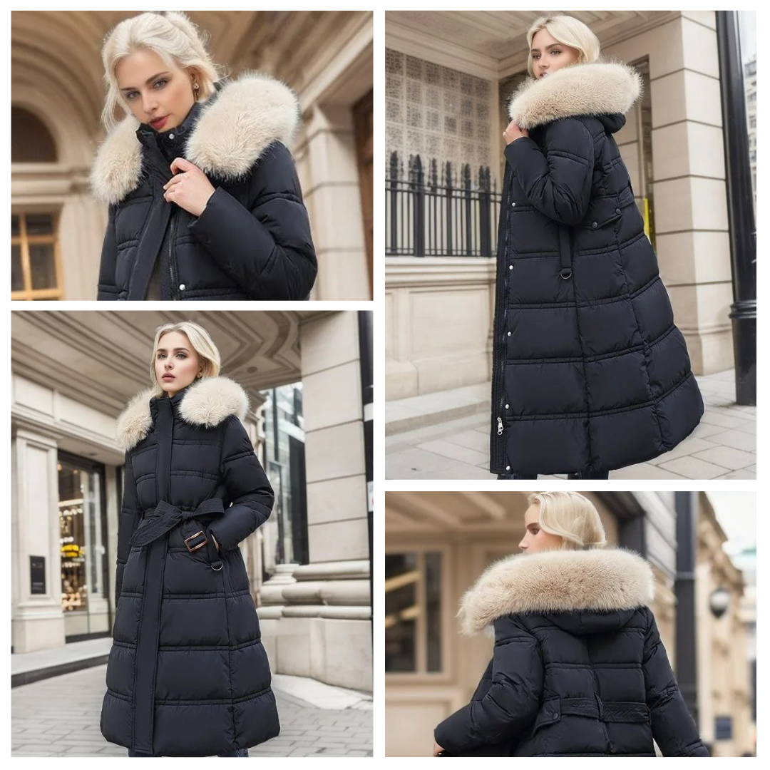 Lucia | Designer Vinter Parka Avec Capuche en Fourrure Synthétique