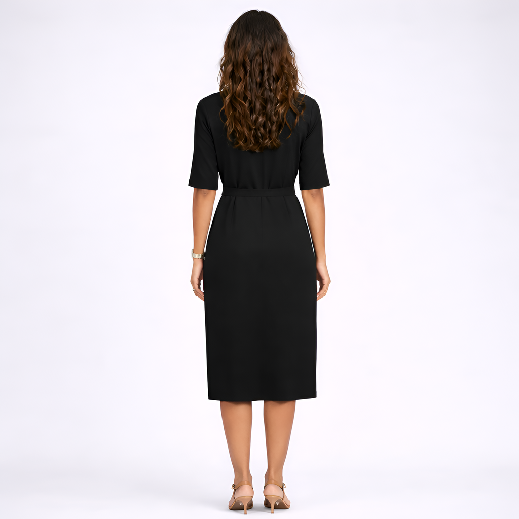 Debbie - Robe midi ajustée à lacets