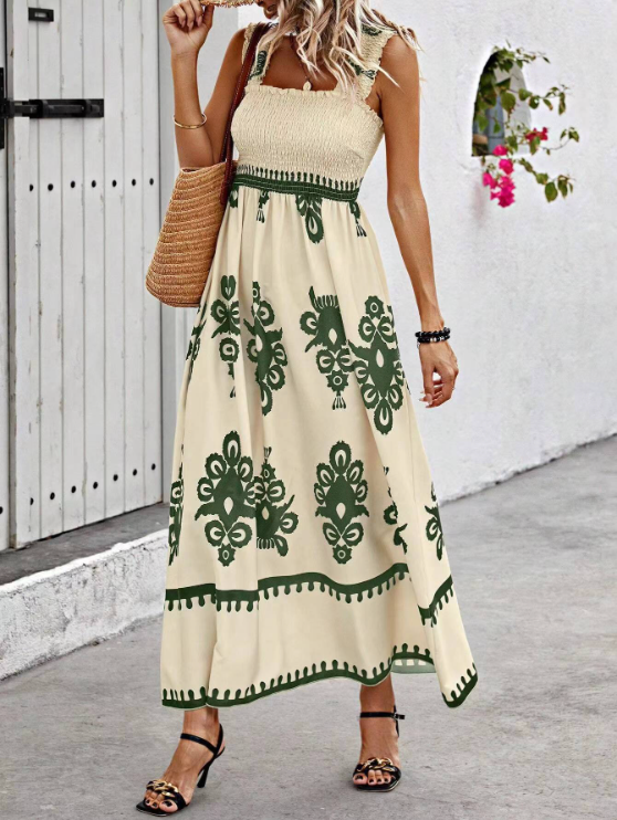 Robe Longue Bohème d'Été - Tissu de Haute Qualité